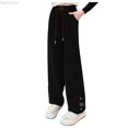thumbnail image 1 of Dpytoraw Girls Pants Loose Corduroy Casual Solid Color Warm Sweatpants For Kids Girls Fleece Pants Size 8-9 Years, 1 of 5