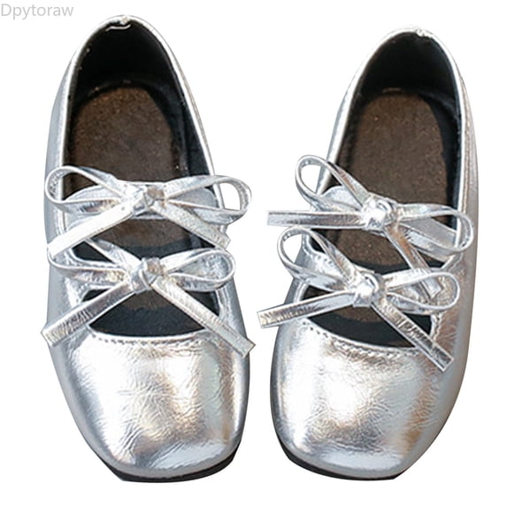 Dpytoraw Girls Sandals For Everyday Casual Wear Mary Jane With Bow Detail Comfortable Dress Shoes For Toddler To Girls Sandals For Wedding Size 9-9.5 Years