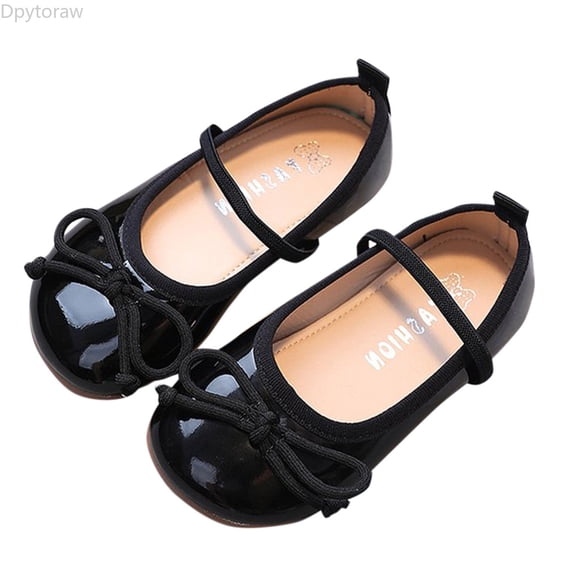Dpytoraw Girls Shoes Autumn Children Princess Shoes Non Slip Soft Sole Leather Shoes Bowknot Single Shoes Girls Sandals For Wedding Size 8