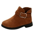 thumbnail image 1 of Dpytoraw Girls Shoes Fashion Solid Color Short Boots Non Breathable Women Boots Size 11-11.5 Years, 1 of 5