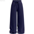 thumbnail image 1 of Dpytoraw Girls Straight Leg Sweatpants Elastic Waistband Drawstring Pants for Play Everyday Blue Size 7-8 Years, 1 of 6