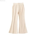 thumbnail image 1 of Dpytoraw Girls Summer Pants Ice Silk Flared Leg Toddler Comfortable Proof Casual Outdoor Play Elastic Waist Soft Breathable Girls Leggings Size 2-3 Years, 1 of 3