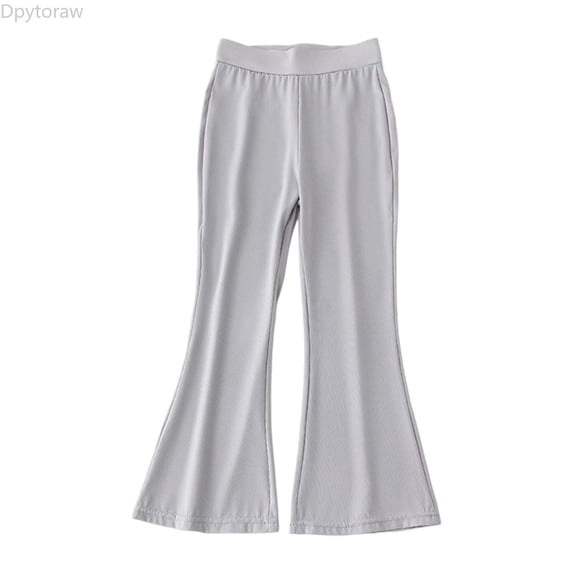 Dpytoraw Girls Summer Pants Ice Silk Flared Leg Toddler Comfortable Proof Casual Outdoor Play Elastic Waist Soft Breathable Girls Leggings Size 5-6 Years