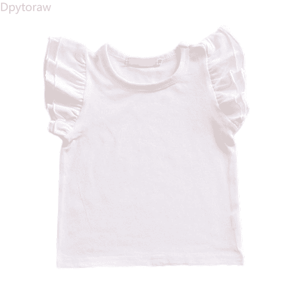 Dpytoraw Girls Summer Tops Floral Lace Short Sleeve Tee Casual Comfortable Blouse For Toddler Baby Infant Everyday Outfit Outdoor Activities Summer Girl Tops Size White 3-4 Years