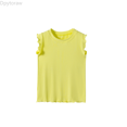 thumbnail image 1 of Dpytoraw Girls Summer Tops Short Sleeve Round Neck Blouse Casual Outfit Playful Tee For Everyday Wear Comfortable Stretchy Fabric Age 4 10 Girl Vest‌ Size Yellow 9-10 Years, 1 of 3