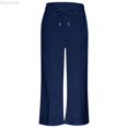 thumbnail image 1 of Dpytoraw Girls' Sweatpants Wide Leg Drawstring Casual Kids Joggers Open Bottom Loose Solid Teen Pants with Pockets Size 8-9 Years, 1 of 5