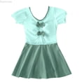 thumbnail image 1 of Dpytoraw Girls Swimsuit 1 Piece Puff Sleeves Dress Swimwear Bathing Suit 7 To 18 Years Size Blue 16-18 Years, 1 of 5