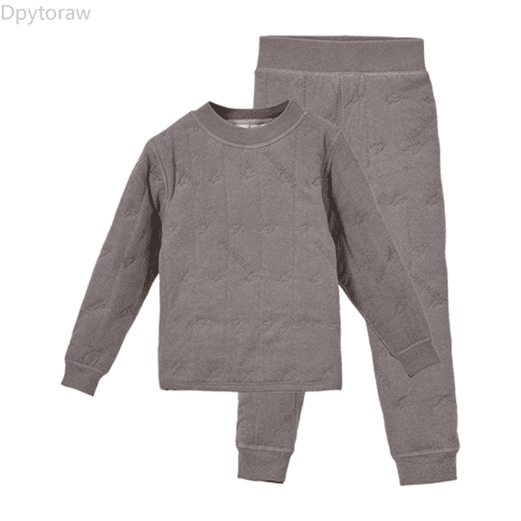 Dpytoraw Girls Thermal Underwear Winter Fleece Lined Warm Long Sleeve Top And Pants Comfy Loungewear For Cold Weather Indoor Outdoor Activities Winter toddler girl outfits Size Gray 10-11 Years