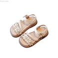 thumbnail image 1 of Dpytoraw Girls and Toddler Flat Sandals With Adjustable Ankle Strap Size 18-24 Months, 1 of 5