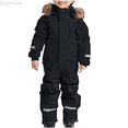 thumbnail image 1 of Dpytoraw Glow In The Dark Kids Water Snowsuit Insulated Jumpsuit For Cold Weather Outdoor Winter Play And Activities Back to school outfits 2026 Size Black 12-13 Years, 1 of 4