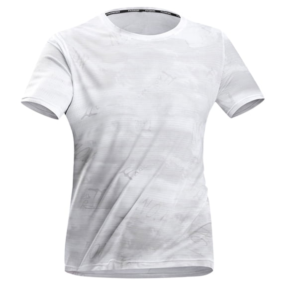 Dpytoraw Ice Silk Quick Drying Absorbing Breathable Sports Sweat Wicking Fitness Men Casual Loose Comfortable Trendy Round Neck Short Sleeved T Shirt Oversized T-Shirts Men White XXXL