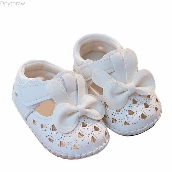 Dpytoraw Infant Baby Girls Shoes Soft Sole Princess Wedding Dress Mary Jane Newborn Light Baby Sneaker Shoes Baby Walking Shoes Size White 6-9 Months