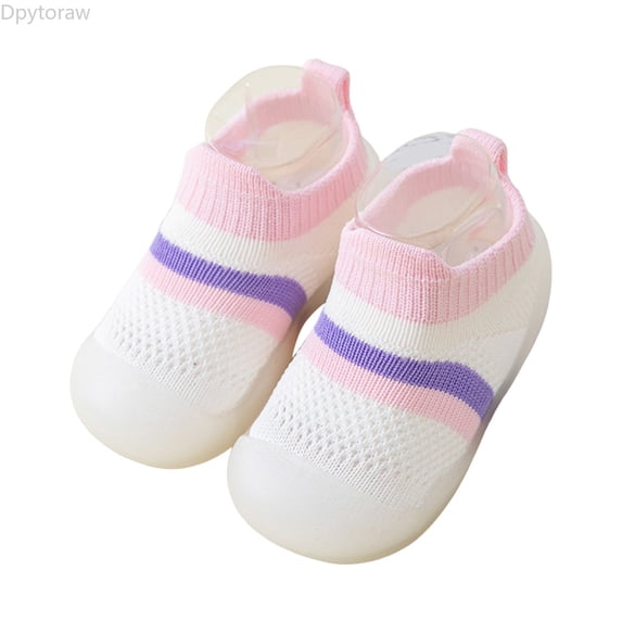 Dpytoraw Infant Girls Boys Kids Leisure Shoes Mesh Soft Bottom Breathable Slip On Sport Shoes Socks Shoes Baby Sports Shoes Size 6.5