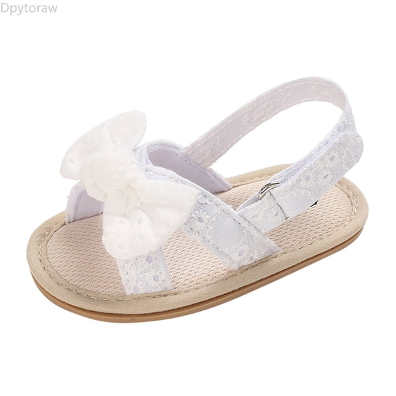 Dpytoraw Infant Girls Sandals Summer Shoes Outdoor First Walk Shoes Toddler Girls Shoes For Summer With Flower Bowknot Girls Sandals Size 12