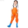 thumbnail image 1 of Dpytoraw Kids Chest Waders, Waterproof Fishing Tapered Full Length for Toddlers Orange Size 9-10 Years, 1 of 3