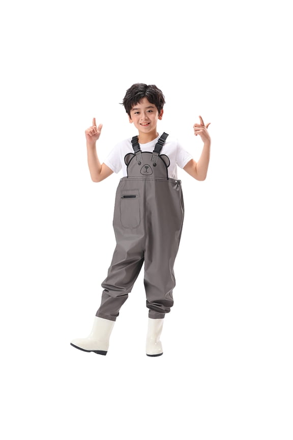 Kids Chest Waders Youth Fishing Waders For Toddler Children Water Proof Hunt & Fishing Waders With Boots Size 4-5 Years