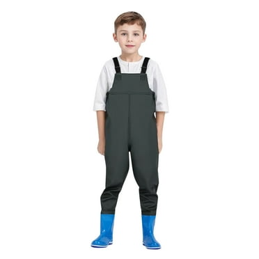 Dpytoraw Kids Chest Waders Youth Fishing Waders For Toddler Children Water Proof Waders With Boots Size 2-3 Years