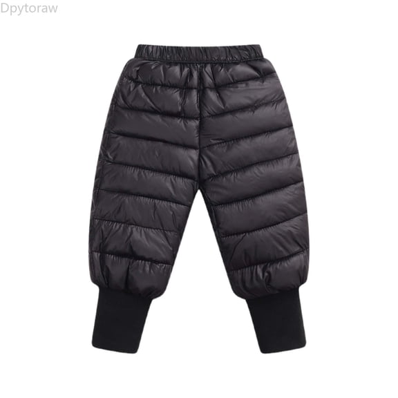 Dpytoraw Kids Down Pants Baby Boys Girls Windproof Warm Snow Pants Winter Thicker Elastic Waist Trousers Size 18-24 Months