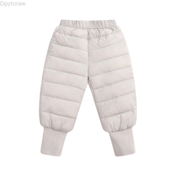 Dpytoraw Kids Down Pants Baby Boys Girls Windproof Warm Snow Pants Winter Thicker Elastic Waist Trousers Size 18-24 Months