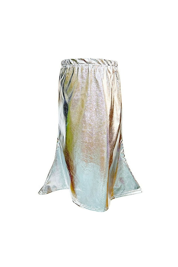 Kids Girls And Adults Shiny Metallic Pleated Skirt For Ballet Dance Party Girls Party Dresses for Easter Size 3-4 Years