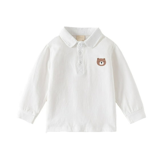 Dpytoraw Kids Girls Long Sleeve T Shirt Shirt Top Solid Color Undershirt Children's Clothing Toddler Boys Easter Theme Button-Up Shirts Size 5-6 Years