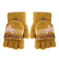 thumbnail image 1 of Dpytoraw Kids Knit Gloves Fingerless with Mitten Cover for Girls Boys Christmas Gifts for Kids, 1 of 4