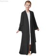 thumbnail image 1 of Dpytoraw Kids Muslim Chiffon Abaya For Girls Open Front Cardigan Dress Robe Girls Dresses Size 5-6 Years, 1 of 3