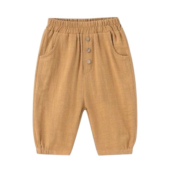 Dpytoraw Kids Toddler Baby Girls Spring Summer Solid Cool Pocket Street Style Hip Hop Pants Clothes Girls Ruffled Hem Denim Shorts Size 12-18 Months