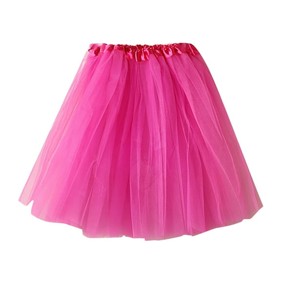 Dpytoraw Ladies Soild Color Dress Short Fashion Pleated TUTU Dance Skirt A A