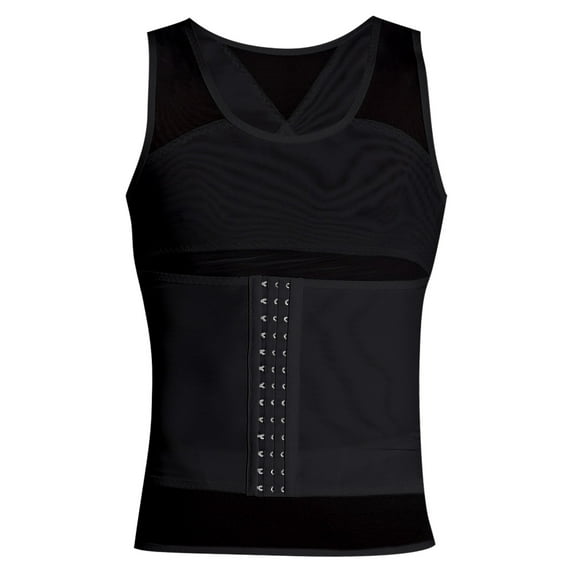 Dpytoraw Large Men'S Tight With Three Buttons For And Body Shaping Top Waist Girdle Chest Girdle And Tight Waistband Tight Fitting