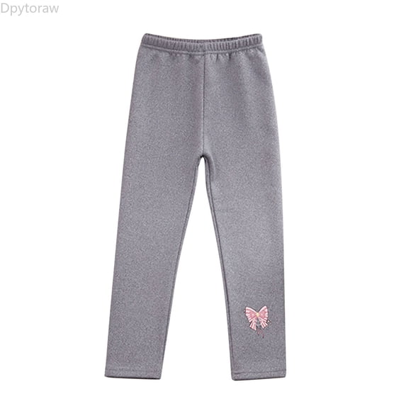 Dpytoraw Leggings Girls Lined Winter Leggings With Fleece Children High Waist Thermal Underwear Thick Leggings Warm Long Trousers For Everyday Use Girls Leggings Size 18-24 Months