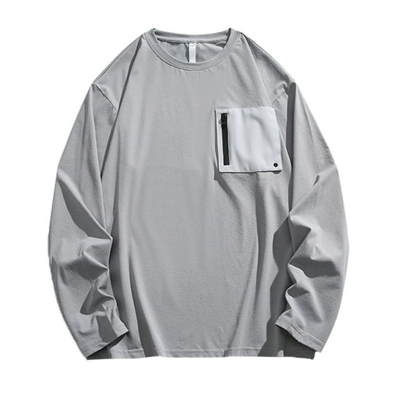 Dpytoraw Long Sleeve Performance T Shirt For Men 3 Hidden Pockets Wicking Shirt For Travel & More