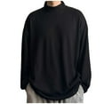 thumbnail image 1 of Dpytoraw Male Casual Mock Turtleneck T Shirts Long Sleeve Thermal Stretchy Pullover Basic Lightweight Undershirt Sweater Tops, 1 of 5