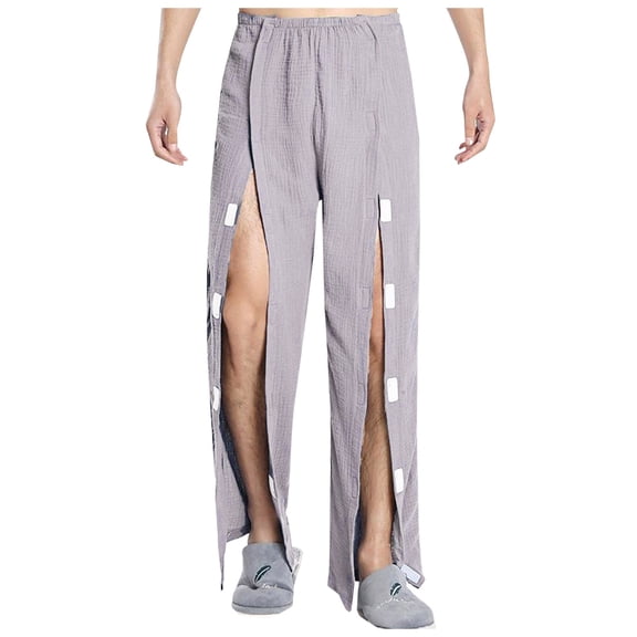 Dpytoraw Male Easy To Wear And Take Off Patient Care Clothes Pure Sleeping Pants