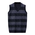 thumbnail image 1 of Dpytoraw Male Knitted Vest Vest V Neck Sleeveless Padded Sweater Vest, 1 of 5
