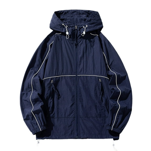 Dpytoraw Male Lightweight Breathable Jacket Ice Silk Sun Clothes Fishing Skin Coat