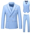 thumbnail image 1 of Dpytoraw Male Slim Fit Business Wedding Party Suit Top And Bottom Three Piece Set Double Suit, 1 of 4