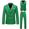thumbnail image 1 of Dpytoraw Male Slim Fit Business Wedding Party Suit Top And Bottom Three Piece Set Double Suit, 1 of 4