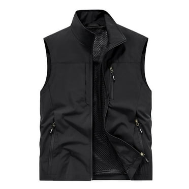 Dpytoraw Male Solid Color Casual Outdoor Workwear Fishing Fashion Vest Vest Vest