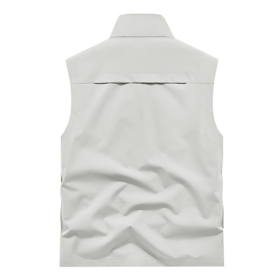 Dpytoraw Male Solid Color Casual Outdoor Workwear Fishing Fashion Vest Vest Vest