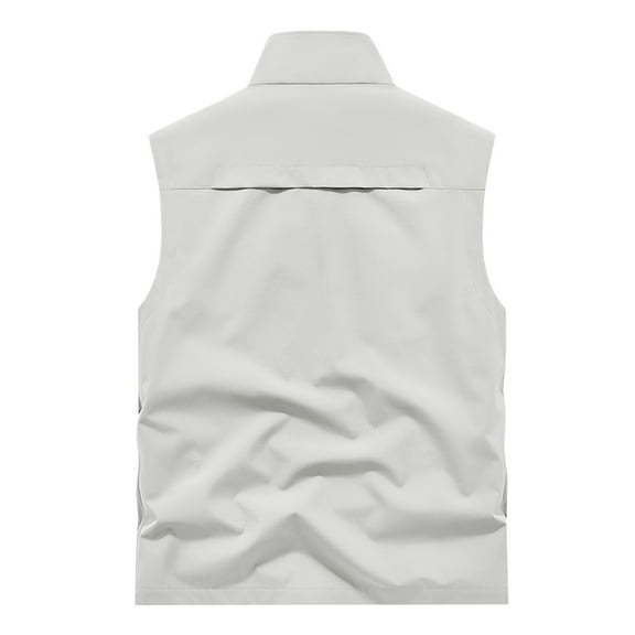 Dpytoraw Male Solid Color Casual Outdoor Workwear Fishing Fashion Vest Vest Vest