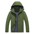 thumbnail image 1 of Dpytoraw Male Solid Color Sports Outdoor Hooded Jacket Casual Coat, 1 of 5