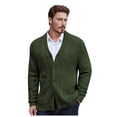 thumbnail image 1 of Dpytoraw Male Sweater Cardigan Lapel Long Sleeved Flower Knitted Jacket, 1 of 5