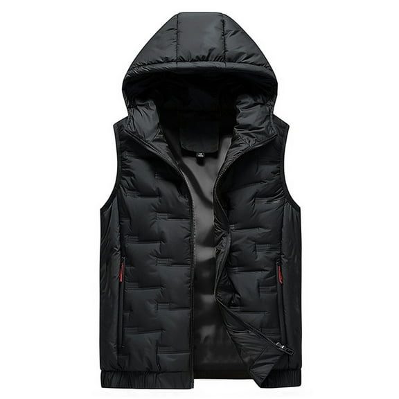 Dpytoraw Men Autumn And Winter Solid Pocket Sleeveless Top Jacket Coats Vest Blouse