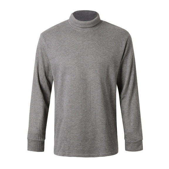 Dpytoraw Men Casual Knit Sweater Vintage Turtleneck Buttonsy Long Sleeve Slim Fit Sweater