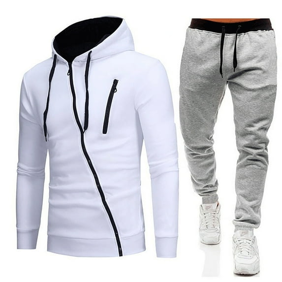 Dpytoraw Men Casual Sweatshirt Sweatpants Set Long Sleeve Fashion Hoodie Pant Suit Two Piece Outfits
