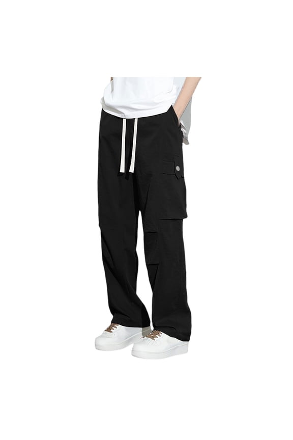 Men Fall 2024 New Straight Leg Overalls Sports Casual Loose Pants Fashion Mountain Paratrooper Pants