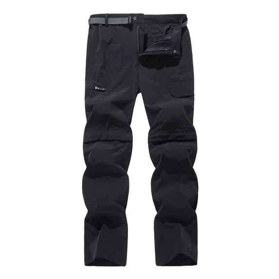 Dpytoraw Men Outdoor Sports Casual Quick Drying Pants Removable Four Stretch Hiking Pants
