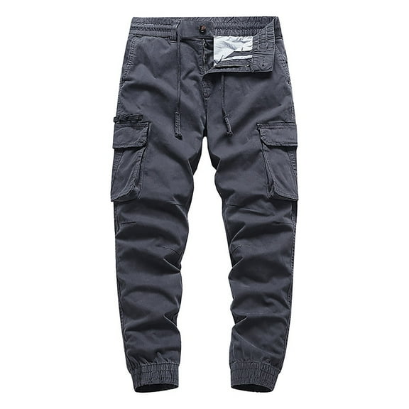 Dpytoraw Men Solid Color Drawstring Business Work Pants European And Loose And Comfortable Trendy Casual Pants