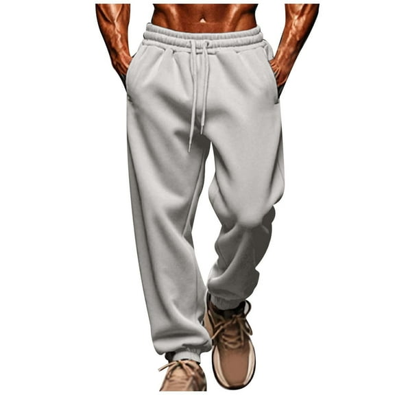 Dpytoraw Men Solid Color Drawstring Waist And Ankle Tied Casual Pants Business Sports Trend Comfortable And Loose Pants